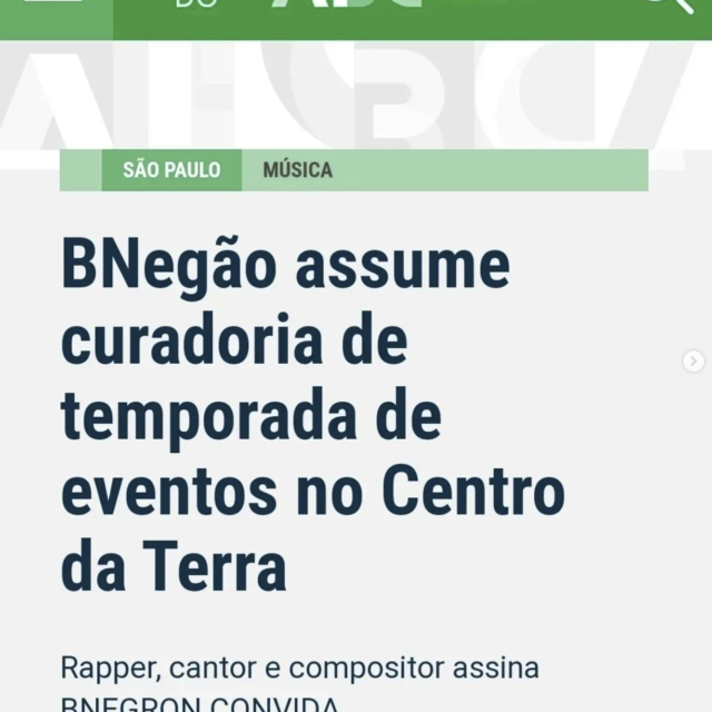 BNegão assume curadoria de temporada de eventos no Centro da Terra